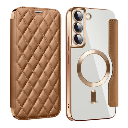 Shield MagSafe RFID Anti-theft Rhombus Leather Phone Case, For Samsung Galaxy S23 Ultra 5G, For Samsung Galaxy S23+ 5G, For Samsung Galaxy S23 5G