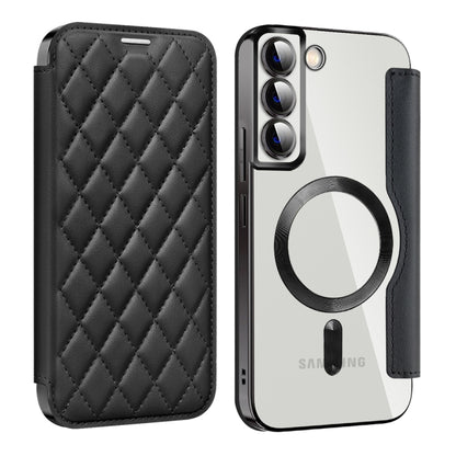 Shield MagSafe RFID Anti-theft Rhombus Leather Phone Case, For Samsung Galaxy S22 Ultra 5G, For Samsung Galaxy S22+ 5G, For Samsung Galaxy S22 5G