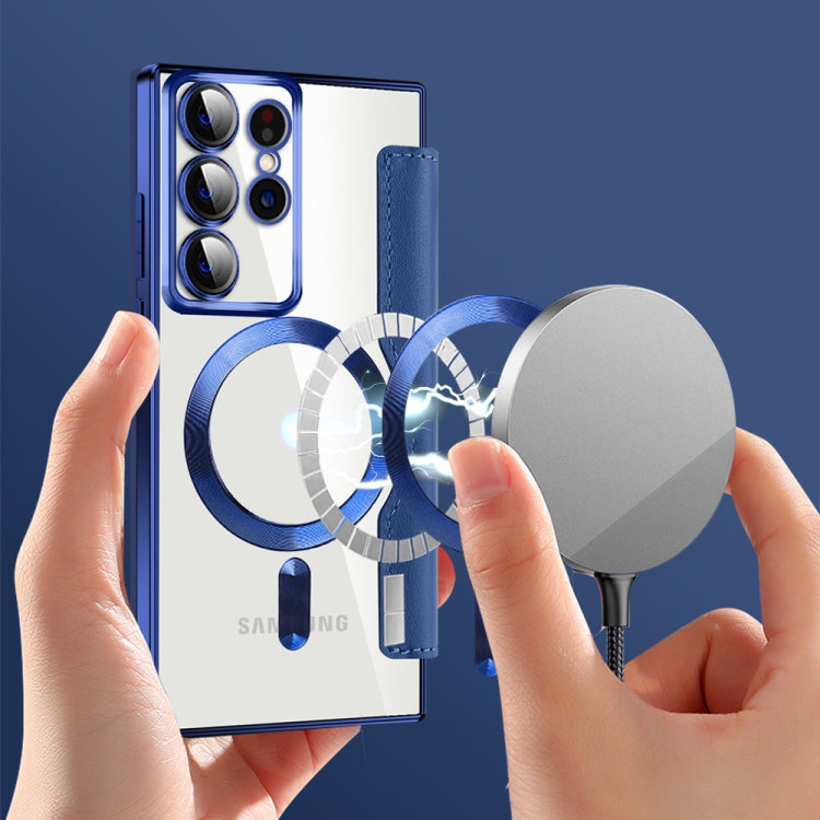 Shield MagSafe RFID Anti-theft Rhombus Leather Phone Case, For Samsung Galaxy S22 Ultra 5G, For Samsung Galaxy S22+ 5G, For Samsung Galaxy S22 5G