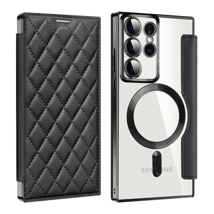 Shield MagSafe RFID Anti-theft Rhombus Leather Phone Case, For Samsung Galaxy S22 Ultra 5G, For Samsung Galaxy S22+ 5G, For Samsung Galaxy S22 5G