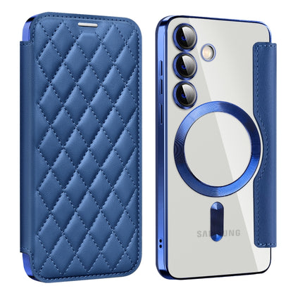Shield MagSafe RFID Anti-theft Rhombus Leather Phone Case, For Samsung Galaxy S24+ 5G, For Samsung Galaxy S24 5G, For Samsung Galaxy A15