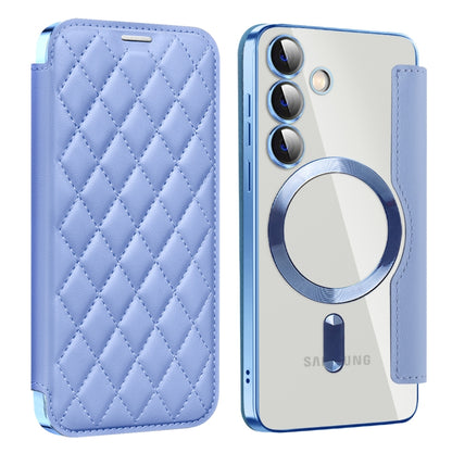 Shield MagSafe RFID Anti-theft Rhombus Leather Phone Case, For Samsung Galaxy S24+ 5G, For Samsung Galaxy S24 5G, For Samsung Galaxy A15