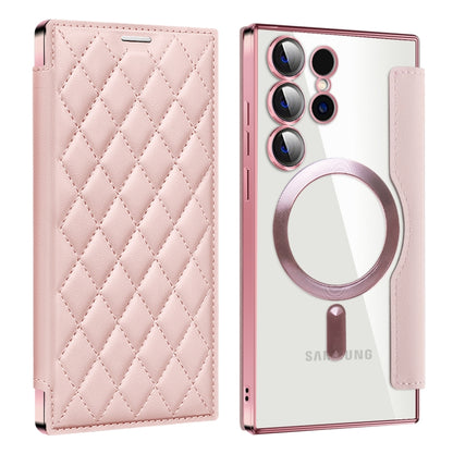 Shield MagSafe RFID Anti-theft Rhombus Leather Phone Case, For Samsung Galaxy S24 FE 5G, For Samsung Galaxy A55 5G, For Samsung Galaxy S24 Ultra 5G