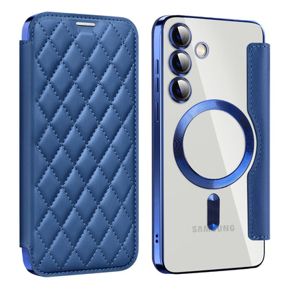 Shield MagSafe RFID Anti-theft Rhombus Leather Phone Case, For Samsung Galaxy S24+ 5G, For Samsung Galaxy S24 5G, For Samsung Galaxy A15