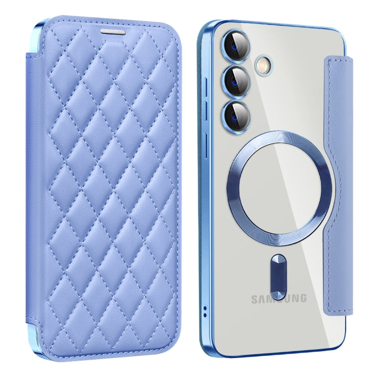 Shield MagSafe RFID Anti-theft Rhombus Leather Phone Case, For Samsung Galaxy S24+ 5G, For Samsung Galaxy S24 5G, For Samsung Galaxy A15