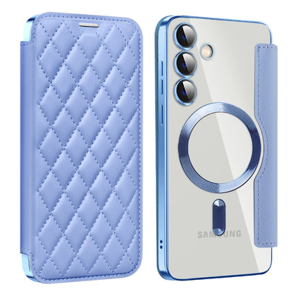 Shield MagSafe RFID Anti-theft Rhombus Leather Phone Case, For Samsung Galaxy S24+ 5G, For Samsung Galaxy S24 5G, For Samsung Galaxy A15