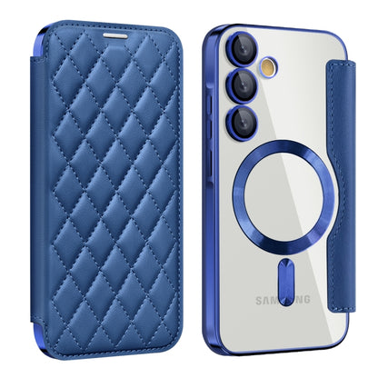 Shield MagSafe RFID Anti-theft Rhombus Leather Phone Case, For Samsung Galaxy S24 FE 5G, For Samsung Galaxy A55 5G, For Samsung Galaxy S24 Ultra 5G