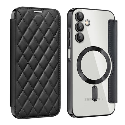 Shield MagSafe RFID Anti-theft Rhombus Leather Phone Case, For Samsung Galaxy S24+ 5G, For Samsung Galaxy S24 5G, For Samsung Galaxy A15