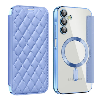 Shield MagSafe RFID Anti-theft Rhombus Leather Phone Case, For Samsung Galaxy S24+ 5G, For Samsung Galaxy S24 5G, For Samsung Galaxy A15