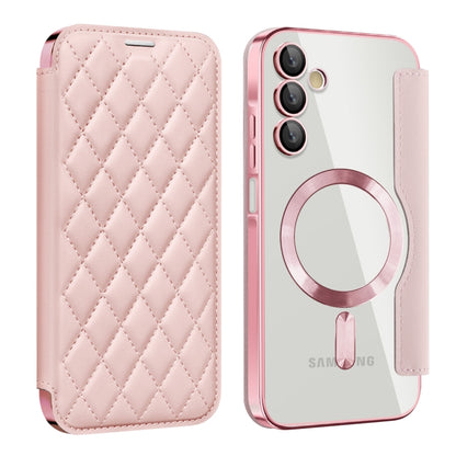 Shield MagSafe RFID Anti-theft Rhombus Leather Phone Case, For Samsung Galaxy S24+ 5G, For Samsung Galaxy S24 5G, For Samsung Galaxy A15