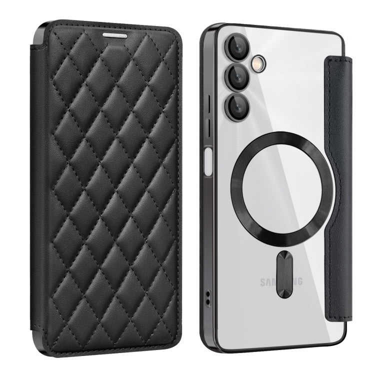 Shield MagSafe RFID Anti-theft Rhombus Leather Phone Case, For Samsung Galaxy A05, For Samsung Galaxy A05s, For Samsung Galaxy S23 FE 5G