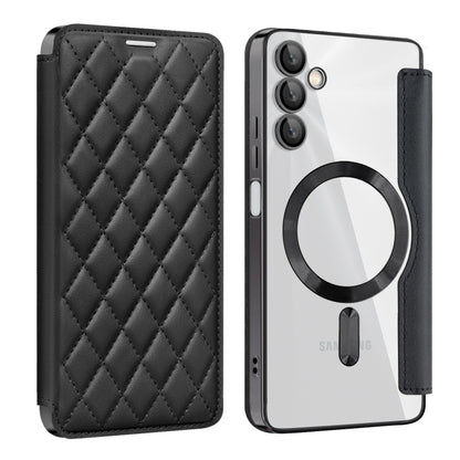 Shield MagSafe RFID Anti-theft Rhombus Leather Phone Case, For Samsung Galaxy A05, For Samsung Galaxy A05s, For Samsung Galaxy S23 FE 5G