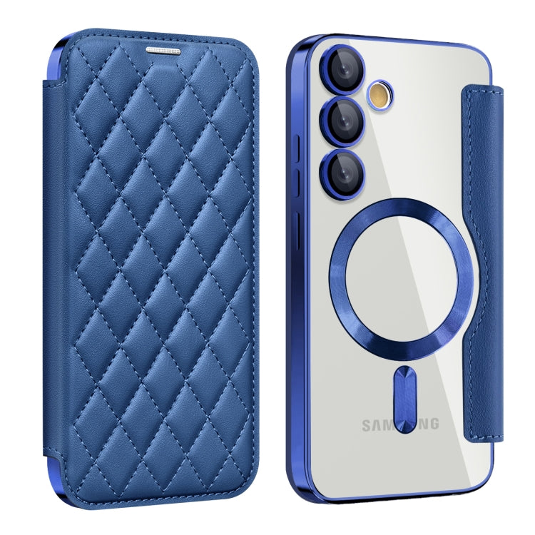 Shield MagSafe RFID Anti-theft Rhombus Leather Phone Case, For Samsung Galaxy S24 FE 5G, For Samsung Galaxy A55 5G, For Samsung Galaxy S24 Ultra 5G