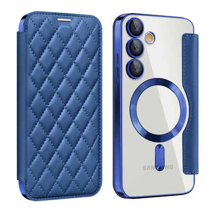 Shield MagSafe RFID Anti-theft Rhombus Leather Phone Case, For Samsung Galaxy S24 FE 5G, For Samsung Galaxy A55 5G, For Samsung Galaxy S24 Ultra 5G
