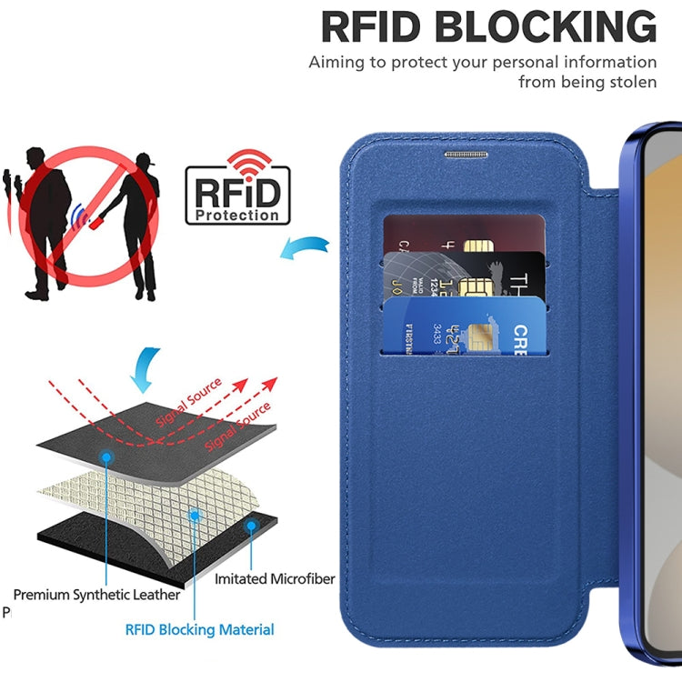 Shield MagSafe RFID Anti-theft Rhombus Leather Phone Case, For Samsung Galaxy S24 FE 5G, For Samsung Galaxy A55 5G, For Samsung Galaxy S24 Ultra 5G