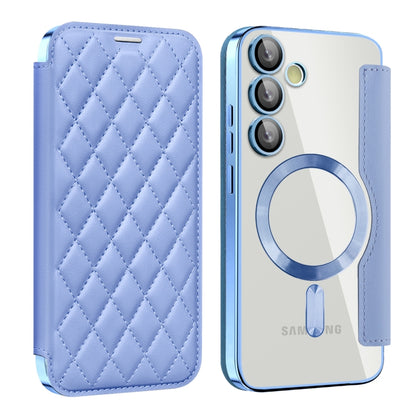 Shield MagSafe RFID Anti-theft Rhombus Leather Phone Case, For Samsung Galaxy S24 FE 5G, For Samsung Galaxy A55 5G, For Samsung Galaxy S24 Ultra 5G