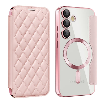 Shield MagSafe RFID Anti-theft Rhombus Leather Phone Case, For Samsung Galaxy S24 FE 5G, For Samsung Galaxy A55 5G, For Samsung Galaxy S24 Ultra 5G