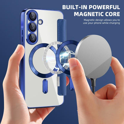 Shield MagSafe RFID Anti-theft Rhombus Leather Phone Case, For Samsung Galaxy A56 5G, For Samsung Galaxy S25 5G, For Samsung Galaxy S25+ 5G