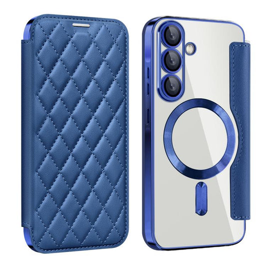 Shield MagSafe RFID Anti-theft Rhombus Leather Phone Case, For Samsung Galaxy A56 5G, For Samsung Galaxy S25 5G, For Samsung Galaxy S25+ 5G