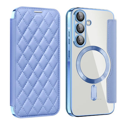 Shield MagSafe RFID Anti-theft Rhombus Leather Phone Case, For Samsung Galaxy A56 5G, For Samsung Galaxy S25 5G, For Samsung Galaxy S25+ 5G