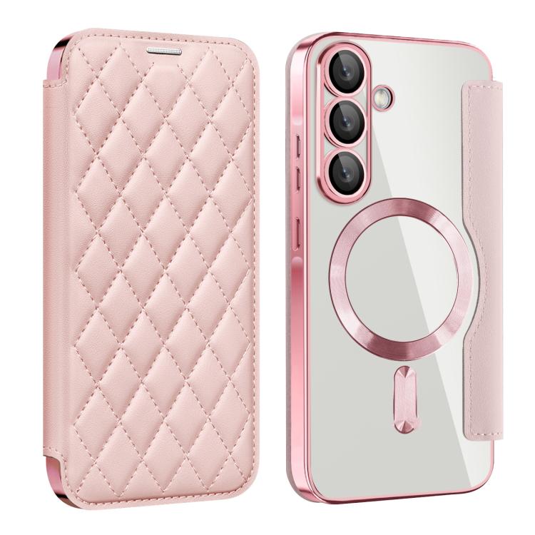 Shield MagSafe RFID Anti-theft Rhombus Leather Phone Case, For Samsung Galaxy A56 5G, For Samsung Galaxy S25 5G, For Samsung Galaxy S25+ 5G