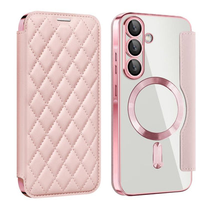 Shield MagSafe RFID Anti-theft Rhombus Leather Phone Case, For Samsung Galaxy A56 5G, For Samsung Galaxy S25 5G, For Samsung Galaxy S25+ 5G