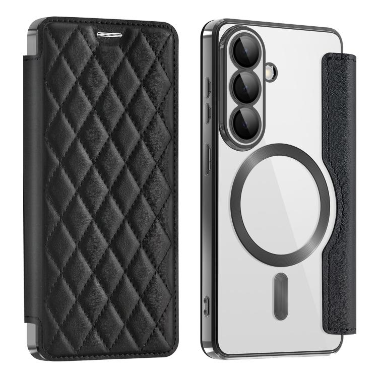 Shield MagSafe RFID Anti-theft Rhombus Leather Phone Case, For Samsung Galaxy S26+ 5G, For Samsung Galaxy S26 Ultra 5G, For Samsung Galaxy S26 5G