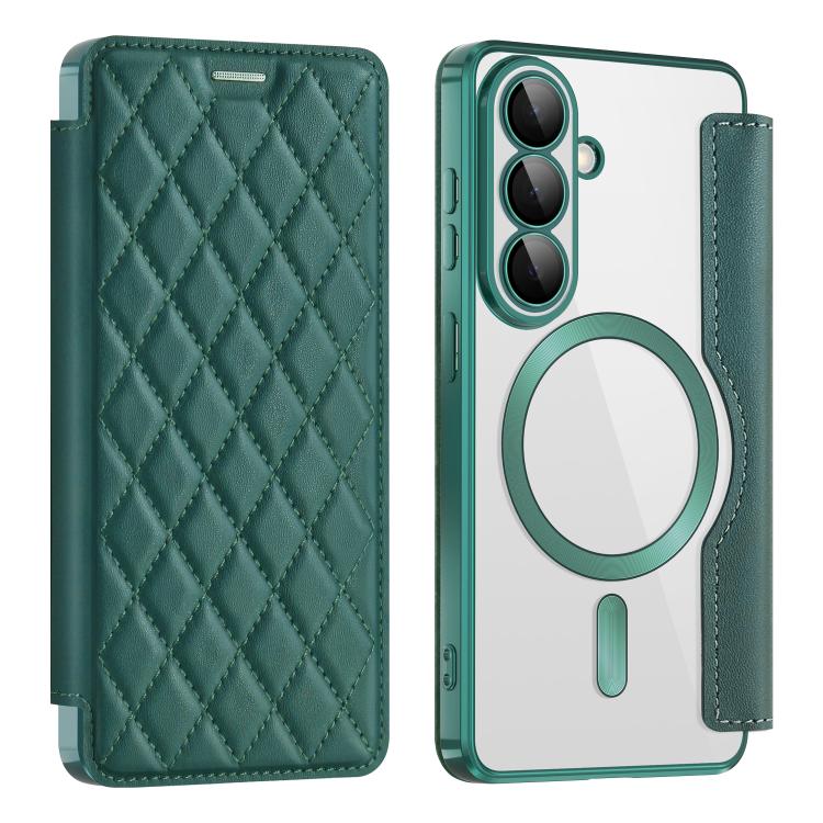 Shield MagSafe RFID Anti-theft Rhombus Leather Phone Case, For Samsung Galaxy S26+ 5G, For Samsung Galaxy S26 Ultra 5G, For Samsung Galaxy S26 5G