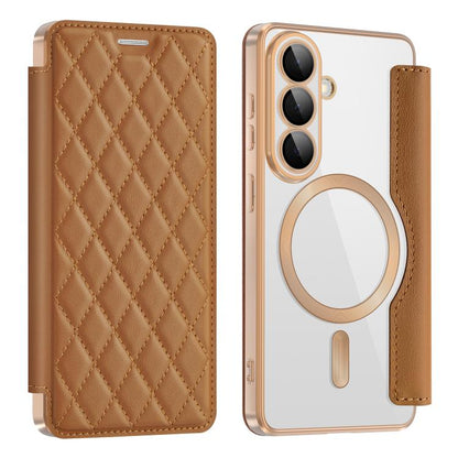 Shield MagSafe RFID Anti-theft Rhombus Leather Phone Case, For Samsung Galaxy S26+ 5G, For Samsung Galaxy S26 Ultra 5G, For Samsung Galaxy S26 5G