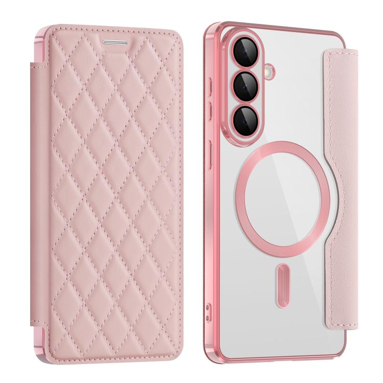 Shield MagSafe RFID Anti-theft Rhombus Leather Phone Case, For Samsung Galaxy S26+ 5G, For Samsung Galaxy S26 Ultra 5G, For Samsung Galaxy S26 5G