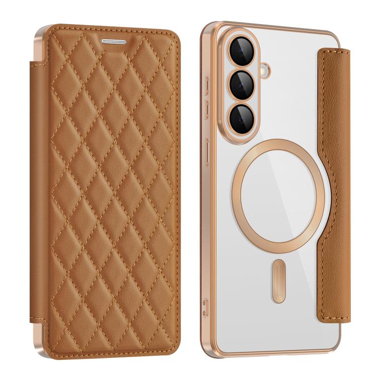 Shield MagSafe RFID Anti-theft Rhombus Leather Phone Case, For Samsung Galaxy S26+ 5G, For Samsung Galaxy S26 Ultra 5G, For Samsung Galaxy S26 5G