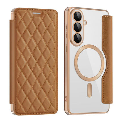 Shield MagSafe RFID Anti-theft Rhombus Leather Phone Case, For Samsung Galaxy S26+ 5G, For Samsung Galaxy S26 Ultra 5G, For Samsung Galaxy S26 5G