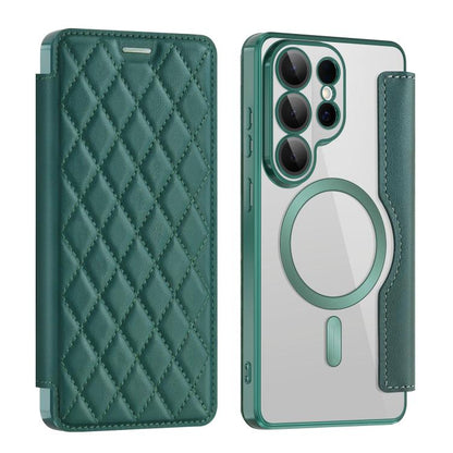 Shield MagSafe RFID Anti-theft Rhombus Leather Phone Case, For Samsung Galaxy S26+ 5G, For Samsung Galaxy S26 Ultra 5G, For Samsung Galaxy S26 5G
