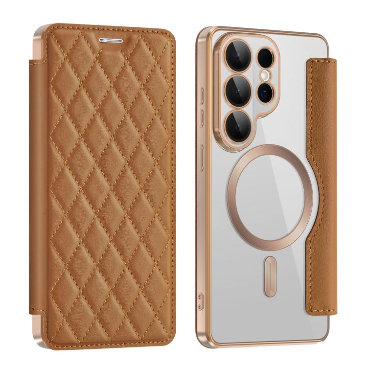 Shield MagSafe RFID Anti-theft Rhombus Leather Phone Case, For Samsung Galaxy S26+ 5G, For Samsung Galaxy S26 Ultra 5G, For Samsung Galaxy S26 5G