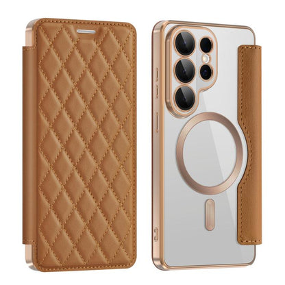 Shield MagSafe RFID Anti-theft Rhombus Leather Phone Case, For Samsung Galaxy S26+ 5G, For Samsung Galaxy S26 Ultra 5G, For Samsung Galaxy S26 5G