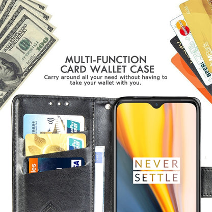 Butterfly Love Flowers Embossing Horizontal Flip Leather Case For One Plus 7  with Holder & Card Slots & Wallet & Lanyard, For OnePlus 7
