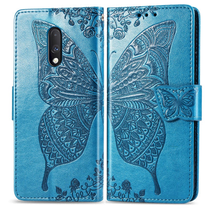 Butterfly Love Flowers Embossing Horizontal Flip Leather Case For One Plus 7  with Holder & Card Slots & Wallet & Lanyard, For OnePlus 7