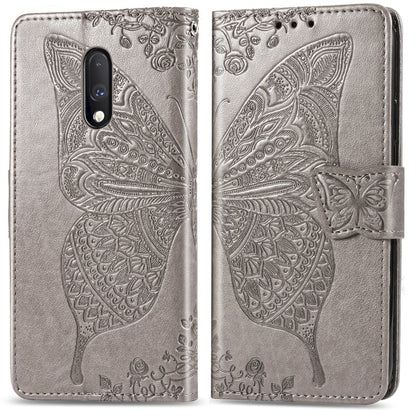Butterfly Love Flowers Embossing Horizontal Flip Leather Case For One Plus 7  with Holder & Card Slots & Wallet & Lanyard, For OnePlus 7