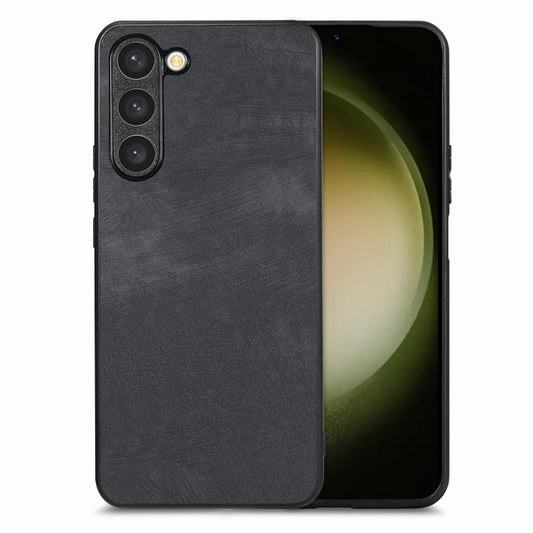Vintage Leather PC Back Cover Phone Case, For Samsung Galaxy S25 5G, For Samsung Galaxy S25+ 5G, For Samsung Galaxy S25 Ultra 5G, For Samsung Galaxy S24 Ultra 5G