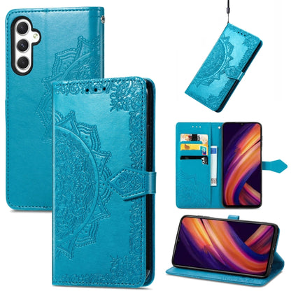 Mandala Flower Embossed Leather Phone Case, For Samsung Galaxy S24+ 5G, For Samsung Galaxy S24 5G, For Samsung Galaxy A25 5G