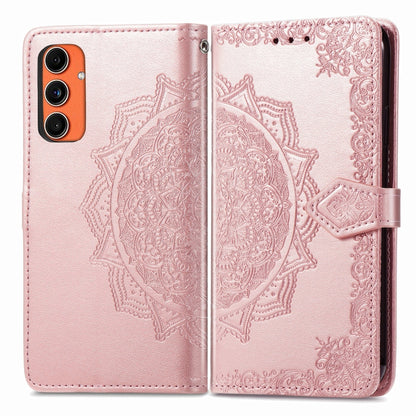 Mandala Flower Embossed Leather Phone Case, For Samsung Galaxy S25 Ultra 5G, For Samsung Galaxy C55, For Samsung Galaxy M55, For Samsung Galaxy S24 Ultra 5G