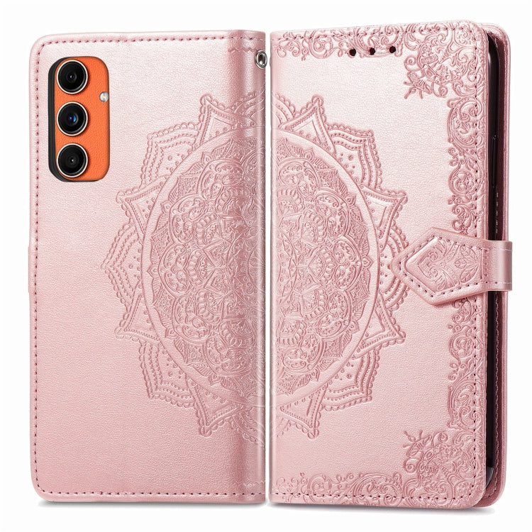 Mandala Flower Embossed Leather Phone Case