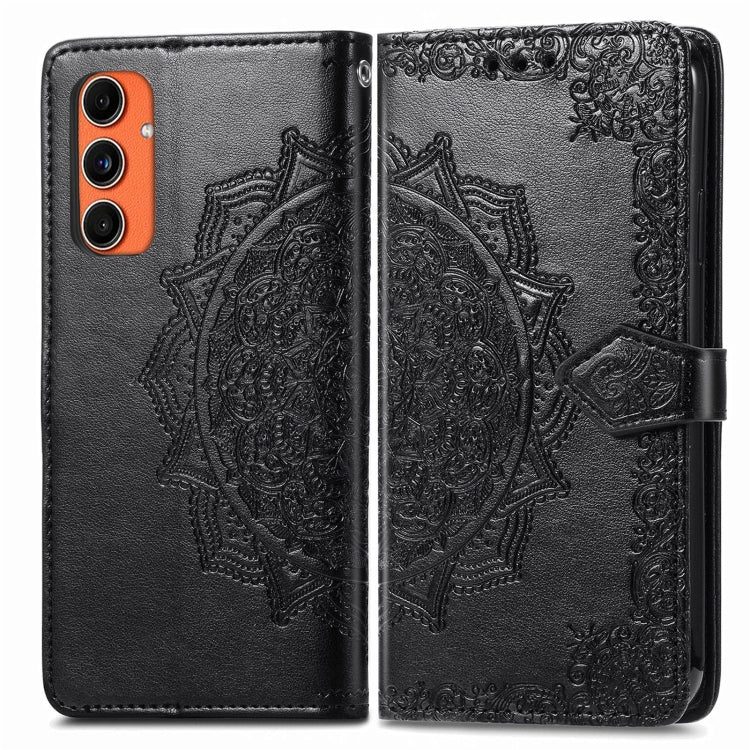 Mandala Flower Embossed Leather Phone Case