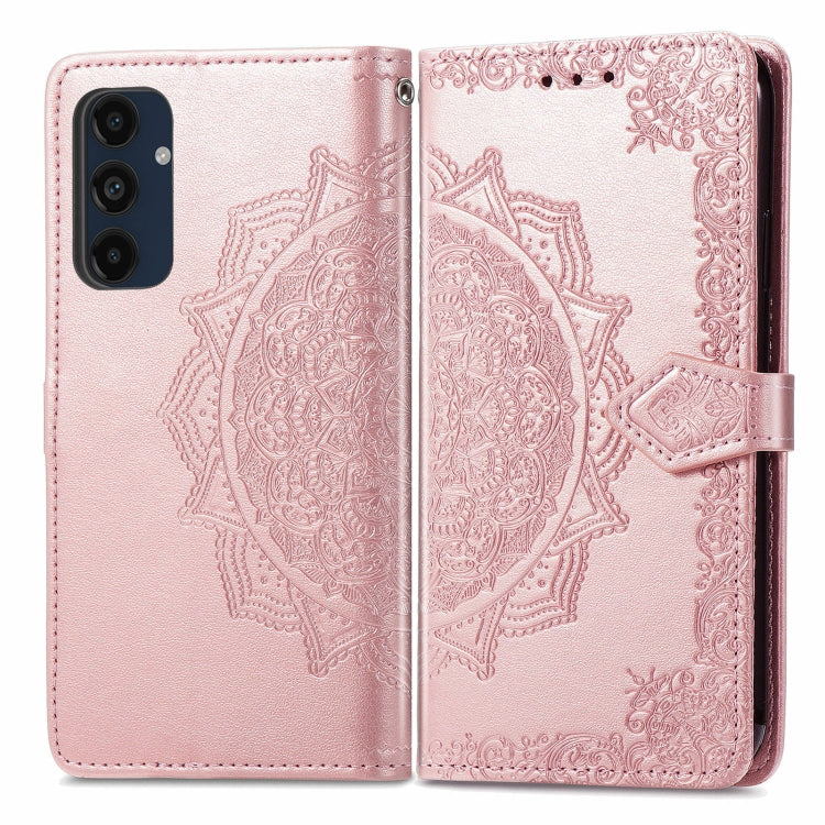Mandala Flower Embossed Leather Phone Case, For Samsung Galaxy S25 Ultra 5G, For Samsung Galaxy C55, For Samsung Galaxy M55, For Samsung Galaxy S24 Ultra 5G