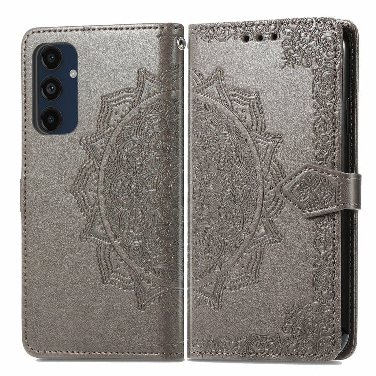 Mandala Flower Embossed Leather Phone Case, For Samsung Galaxy S25 Ultra 5G, For Samsung Galaxy C55, For Samsung Galaxy M55, For Samsung Galaxy S24 Ultra 5G