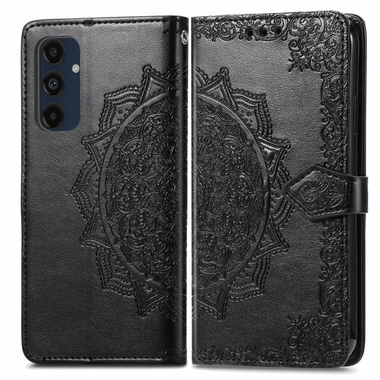 Mandala Flower Embossed Leather Phone Case, For Samsung Galaxy S25 Ultra 5G, For Samsung Galaxy C55, For Samsung Galaxy M55, For Samsung Galaxy S24 Ultra 5G