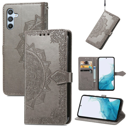 Mandala Flower Embossed Leather Phone Case, For Samsung Galaxy A26, For Samsung Galaxy A36 5G, For Samsung Galaxy S25 5G, For Samsung Galaxy S25+ 5G