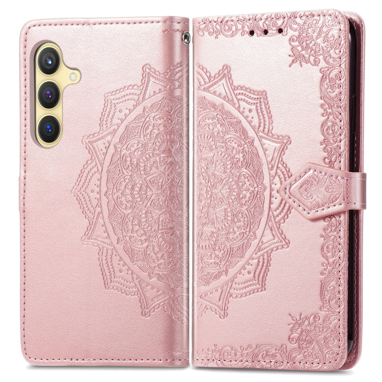 Mandala Flower Embossed Leather Phone Case