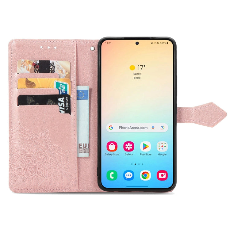 Mandala Flower Embossed Leather Phone Case