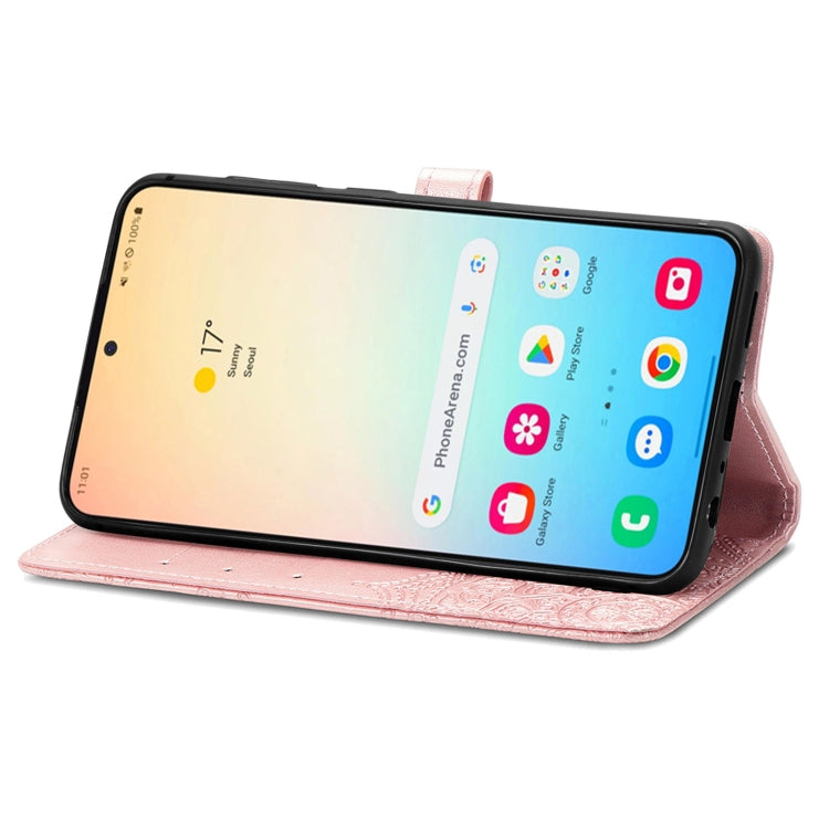 Mandala Flower Embossed Leather Phone Case